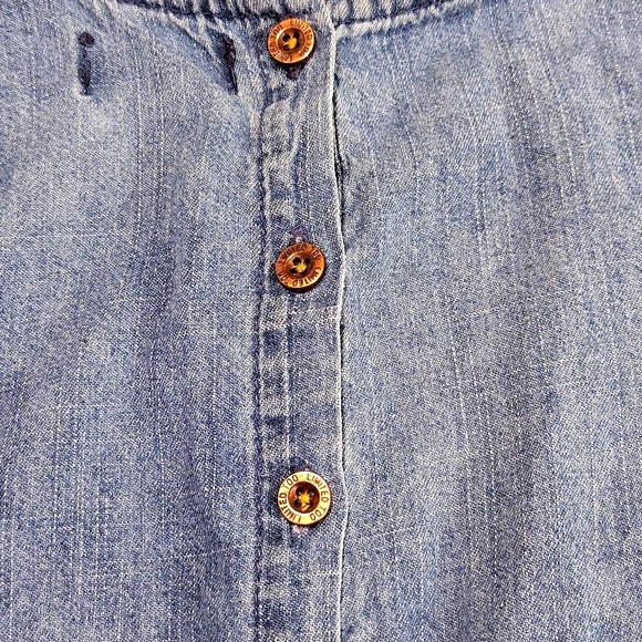 Denim dress with colorful shoulder design - Picture 5 of 5